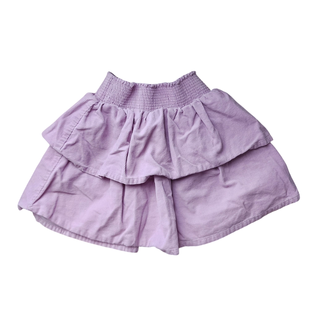BODEN Lilac Corduroy Layered Ruffle Skirt‎ Girls 4-5Y Cottagecore
